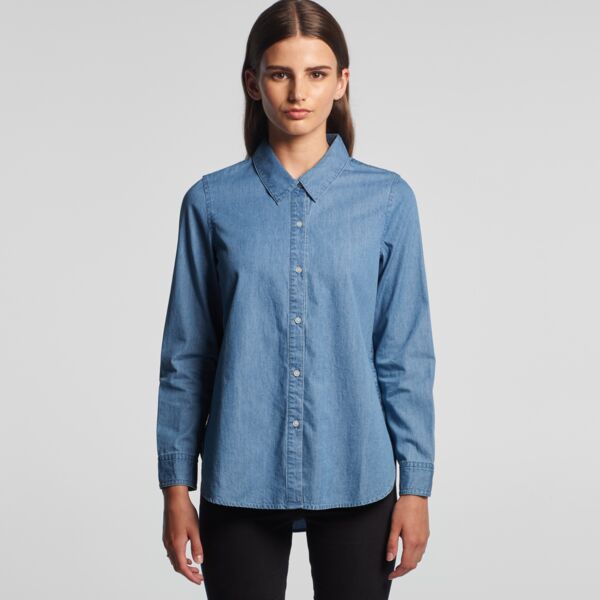 AS Colour Womens Blue Denim Shirt Thumbnail